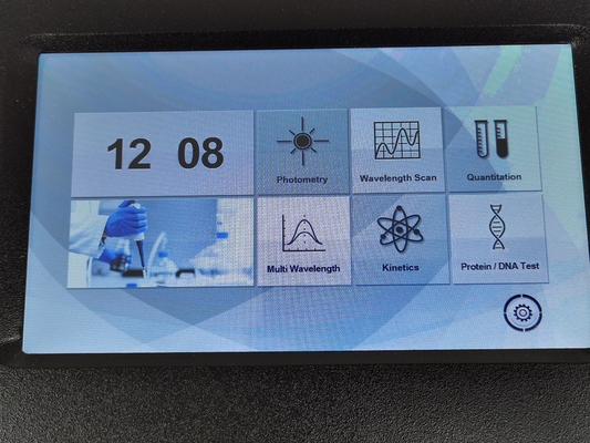 7 inch capacitieve touchscreen spectrometer dubbelstraal UV zichtbare spectrophotometer