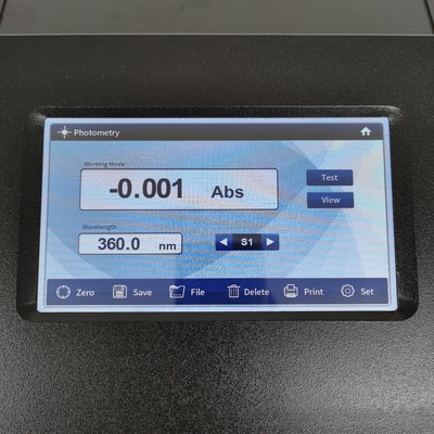 7 inch capacitieve touchscreen spectrometer dubbelstraal UV zichtbare spectrophotometer