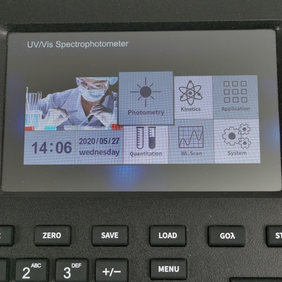 7 inch LCD-scherm zichtbare halogeenlamp spectrophotometer voor medische laboratoriummetingen