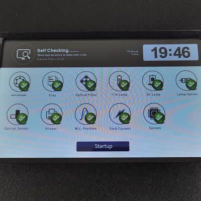 LCD touchscreen xenonlamp 2nm dubbelstraal UV zichtbare spectrophotometer met USB HOST-gegevensuitgang