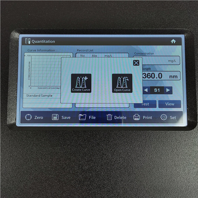 7 inch touchscreen 1nm xenonlamp dubbelstraal spectrophotometer voor chemische analyse