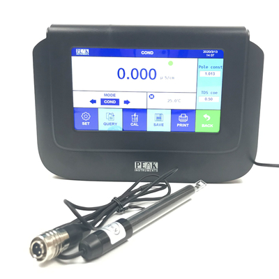 Hoog zuivere watergeleidingsmeter met 7 inch touchscreen en automatische temperatuurscompensatie