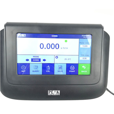 Hoog zuivere watergeleidingsmeter met 7 inch touchscreen en automatische temperatuurscompensatie