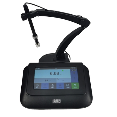PEAK Instrumenten Benktop pH-meter 6,5 inch Touchscreen 3-punts kalibratie 0-100C ATC