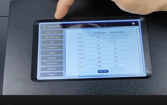 8 Cell Holder T-9200 UV Visible Spectrophotometer met 2nm bandbreedte en touchscreen